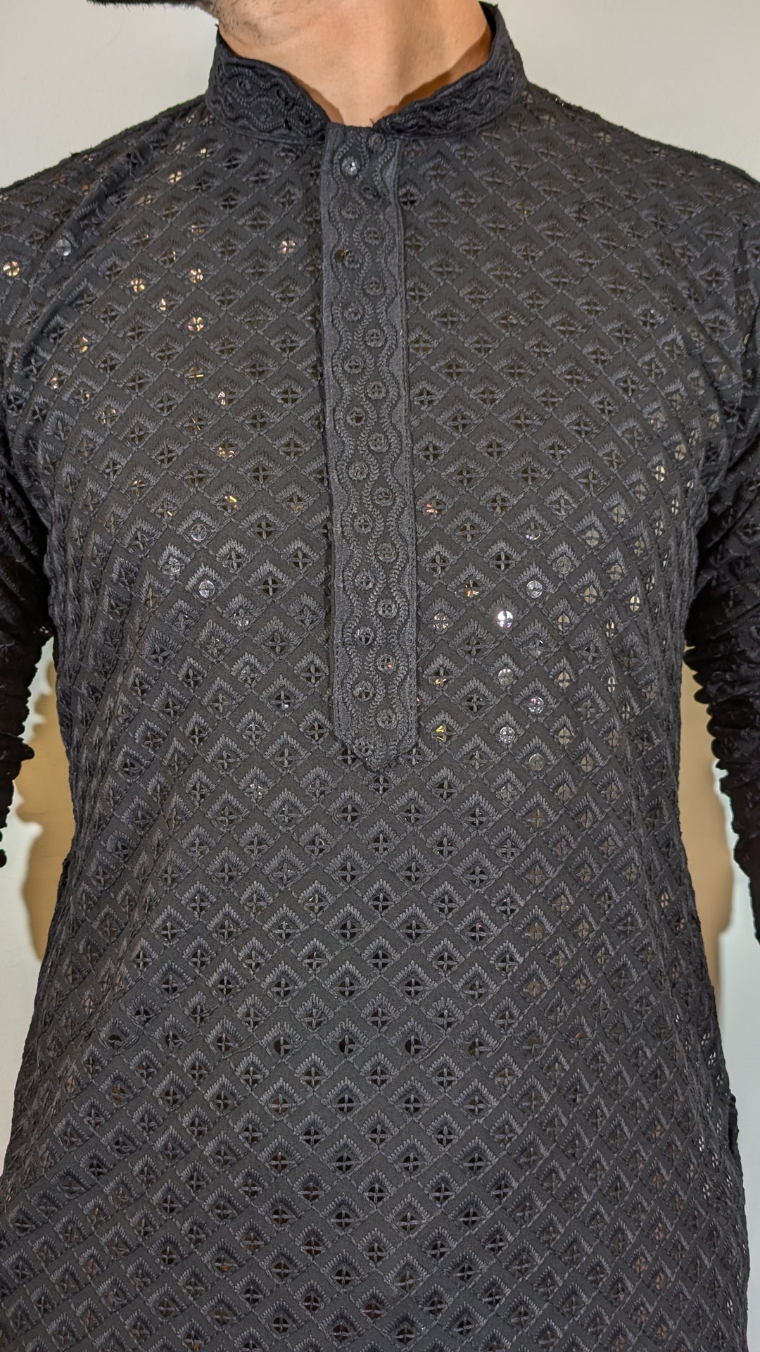 Black Chikan Kurta