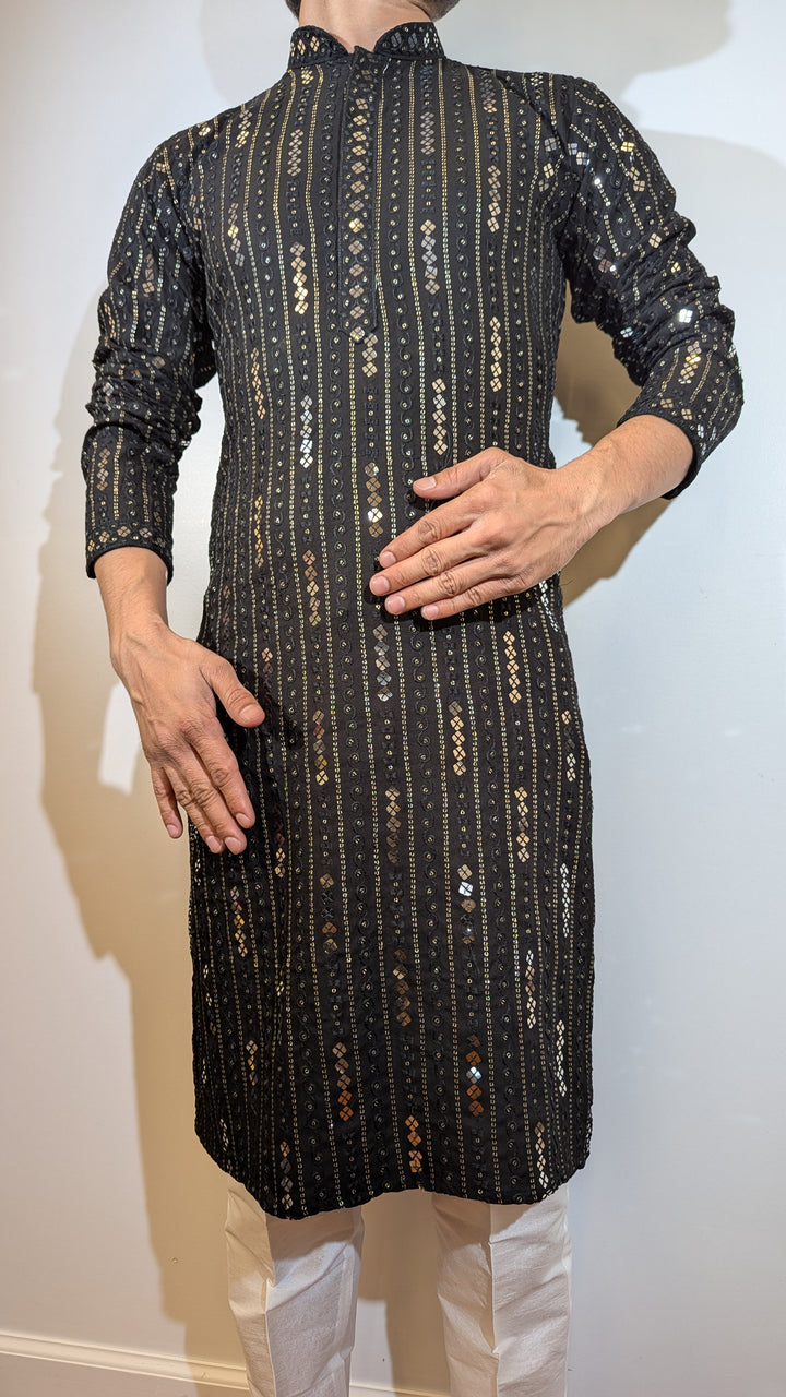Black Designer Kurta