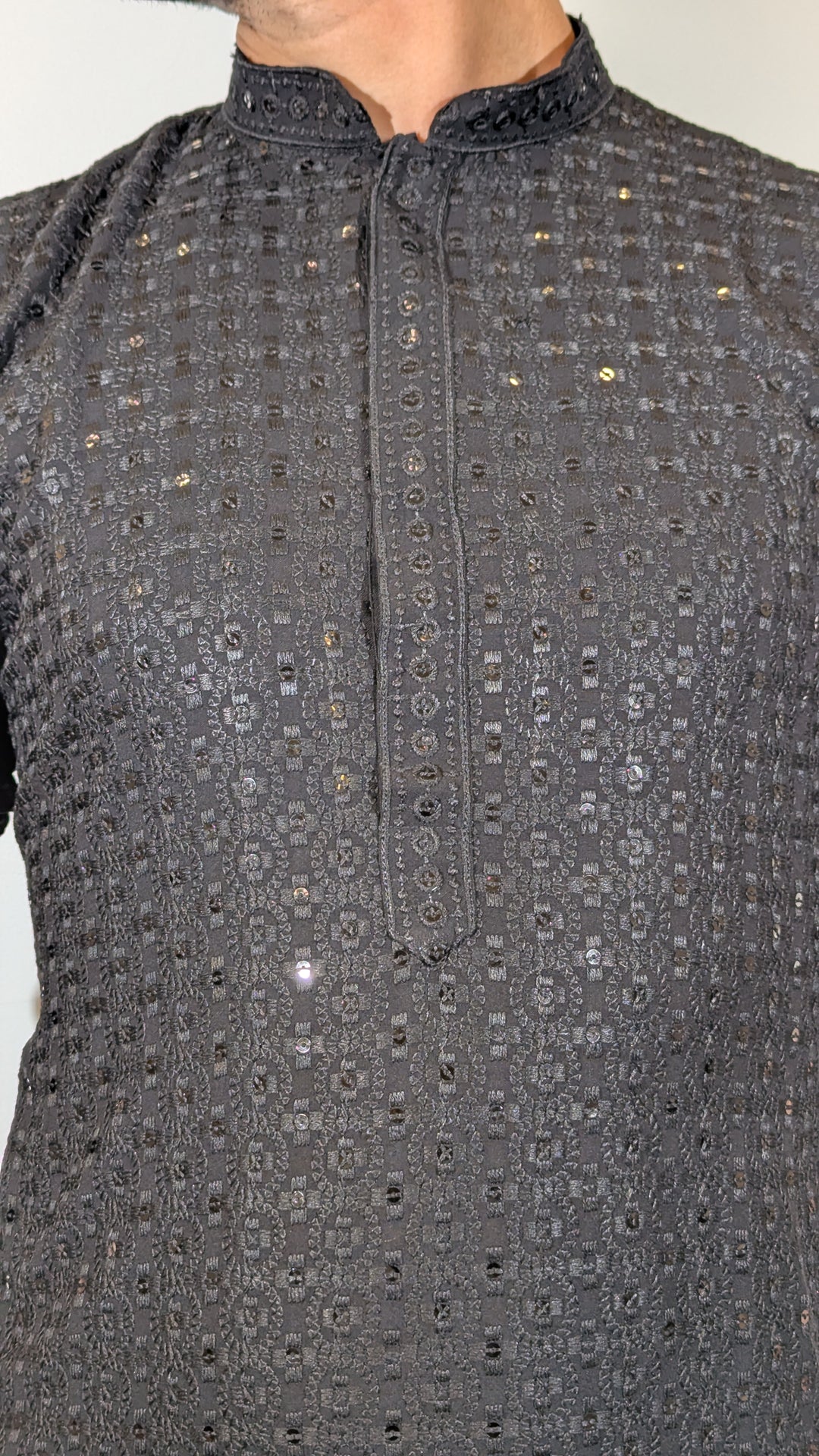 Black Chikan Kurta