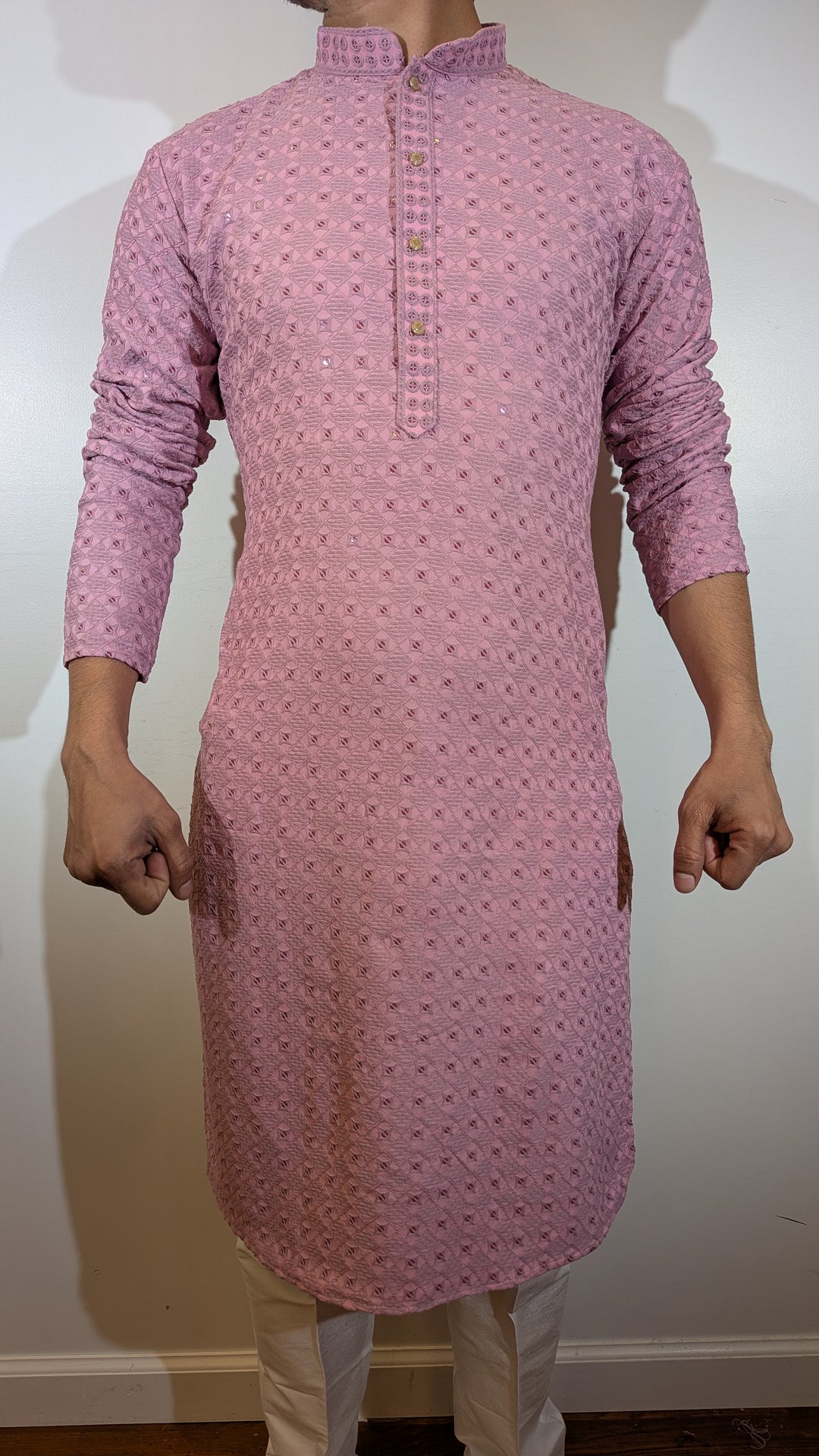 Light Pink Chikan Kurta