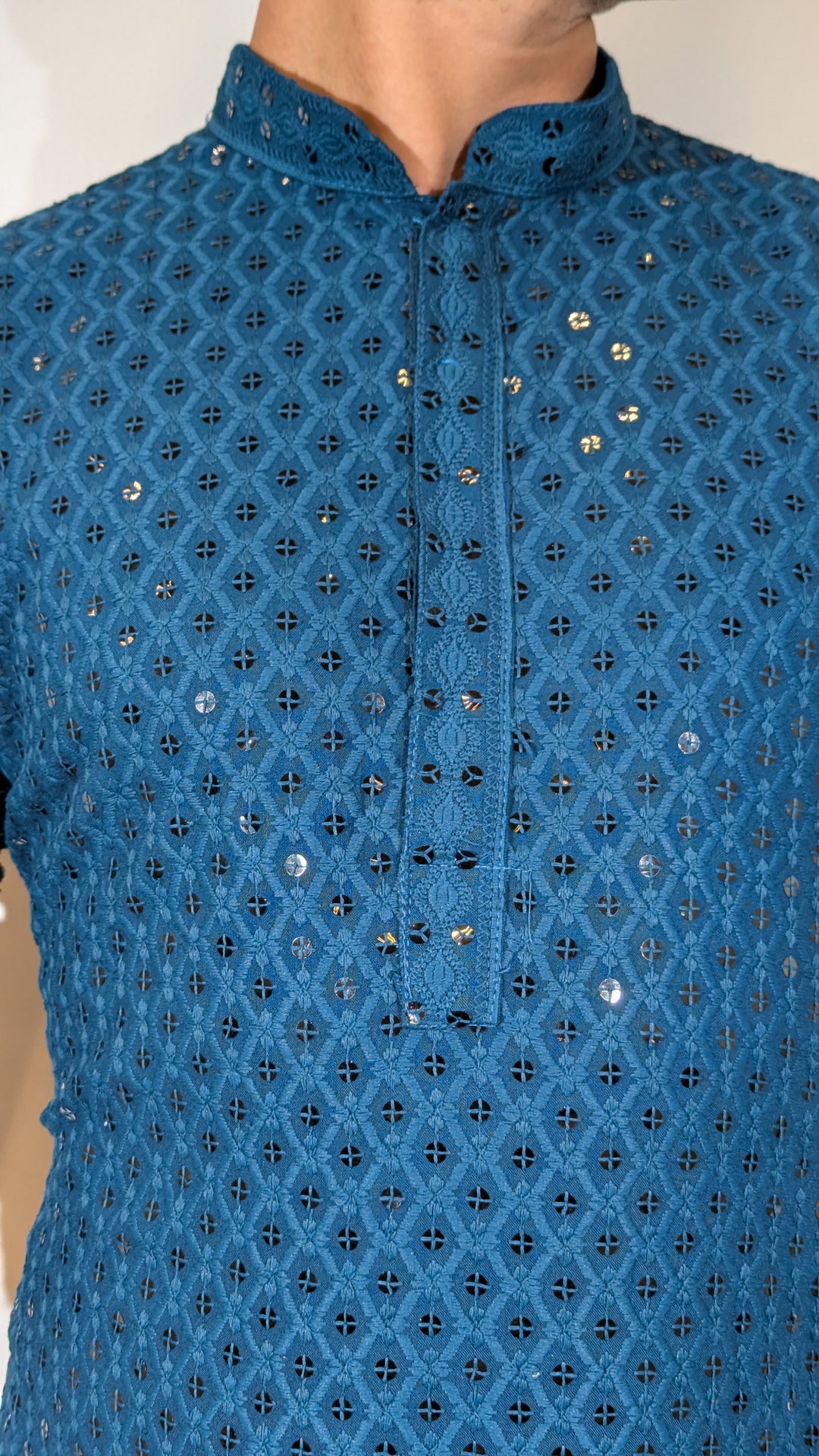 Dark Green Chikan Kurta