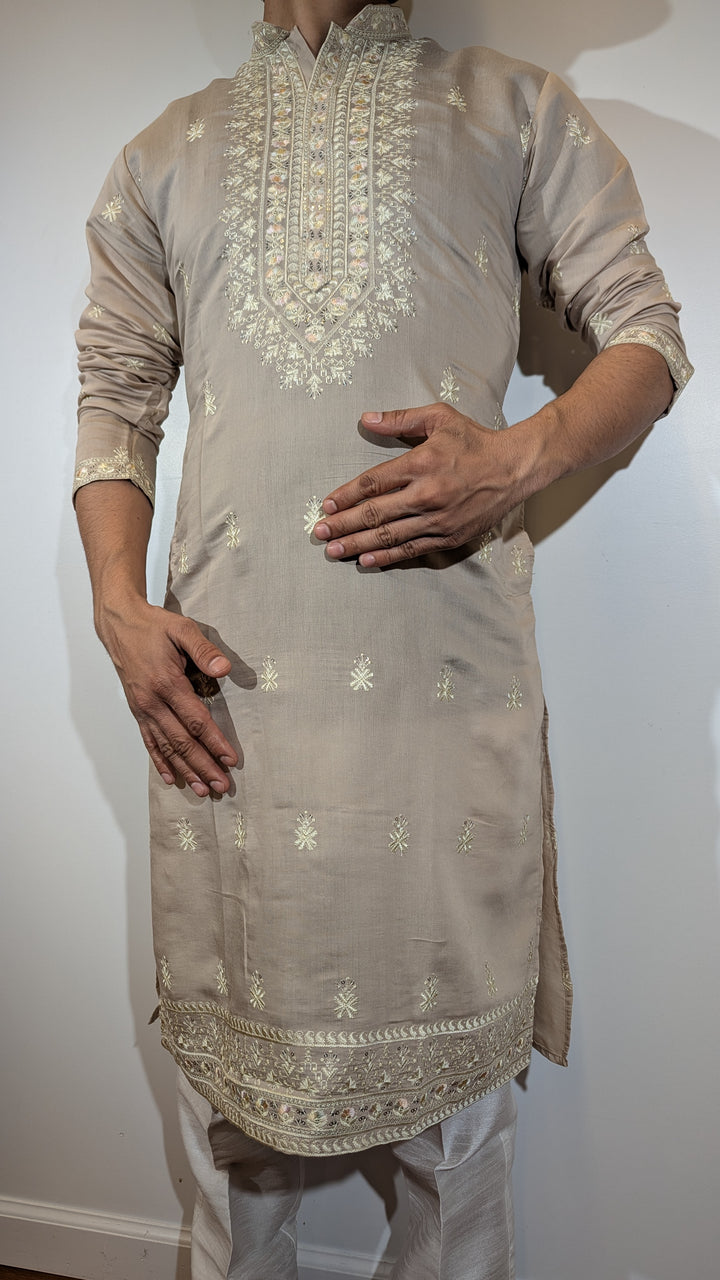 Cream Fancy kurta