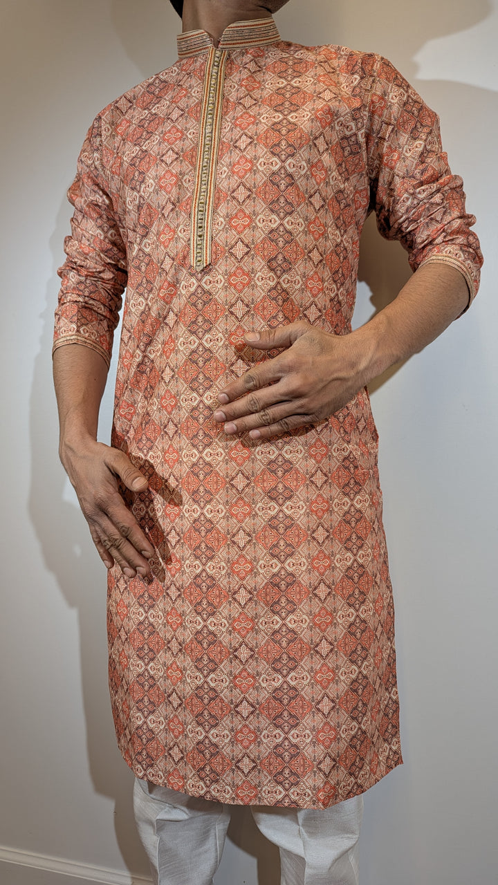 Peach Fancy Kurta