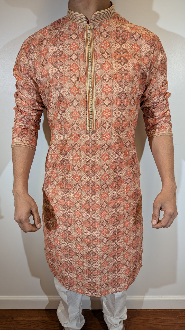 Peach Fancy Kurta