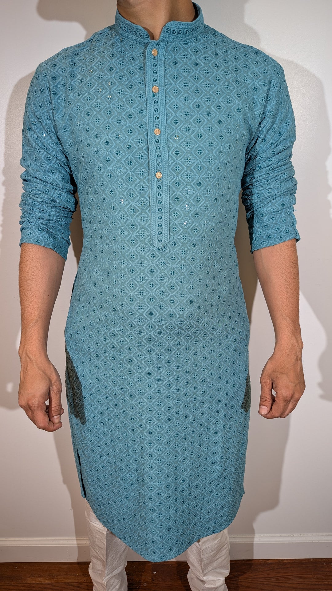 Blush Green Chikan Kurta