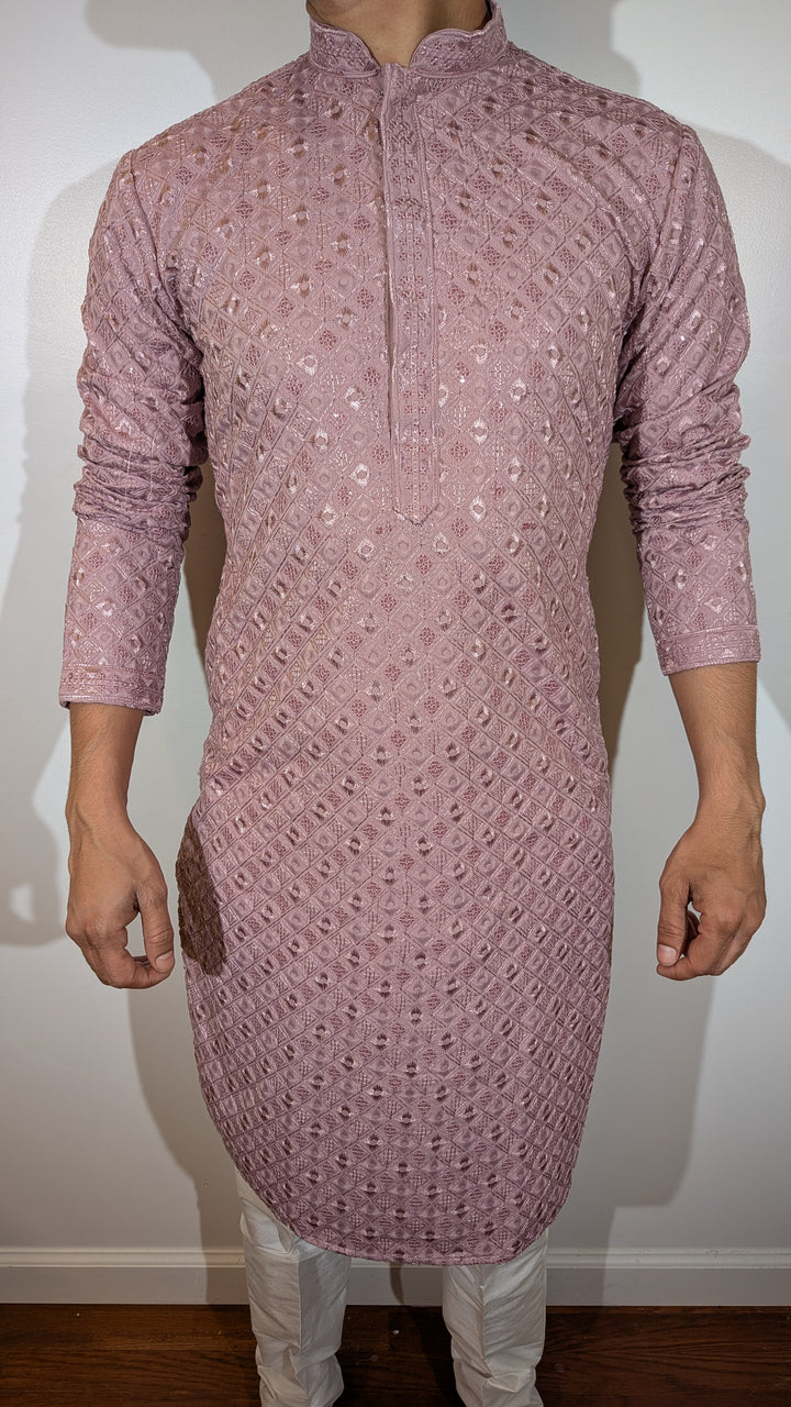 Purple Chikan Kurta