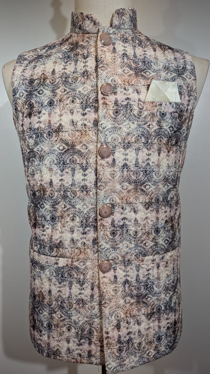 Multi Peach Fancy Vest