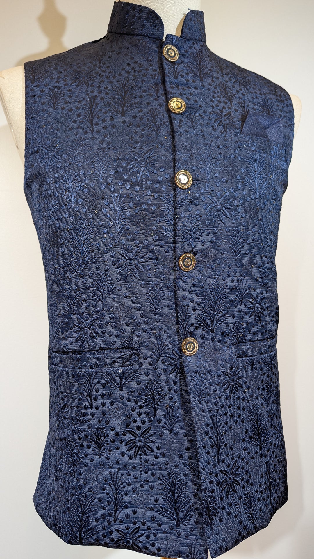 Navy Blue Designer Vest