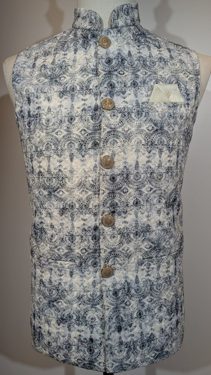 White Multi Fancy Vest