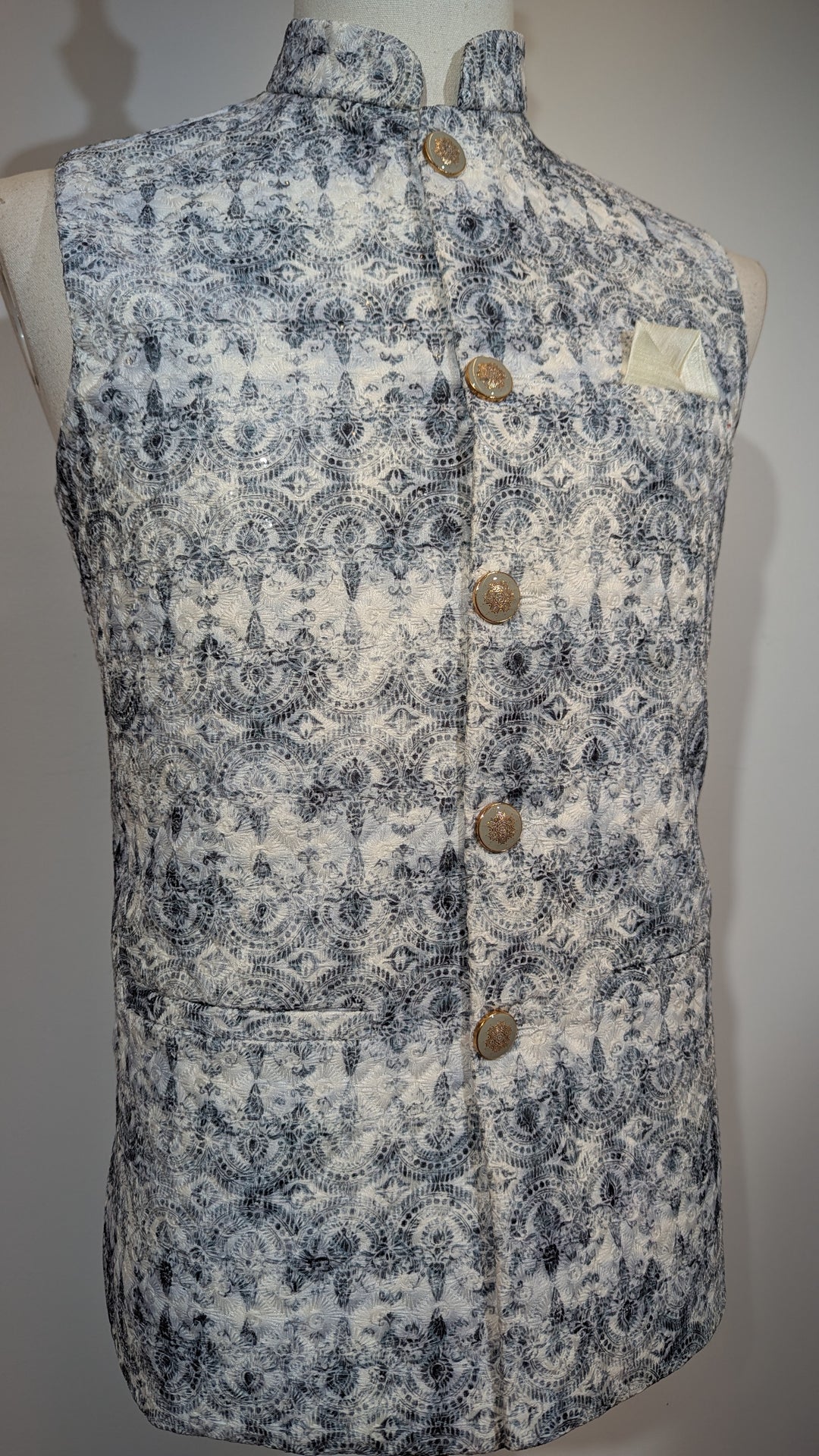 White Multi Fancy Vest