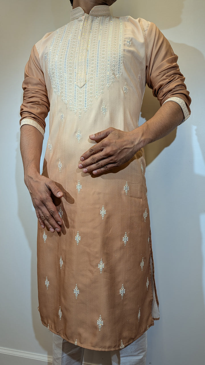 Peach Shades Fancy Kurta