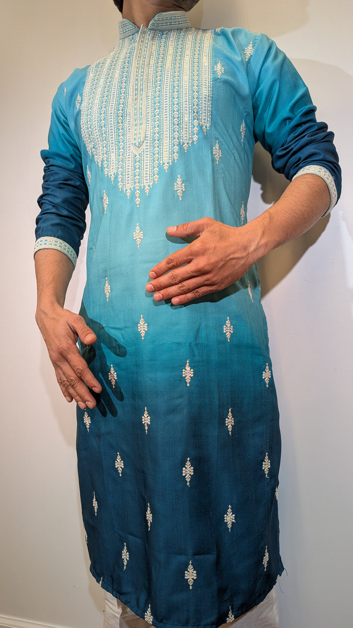 Dark Blue Shades Fancy Kurta