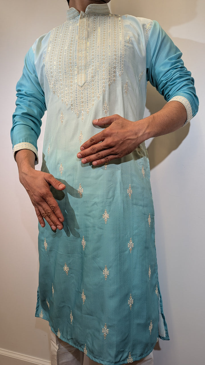 Blue Shades Fancy Kurta