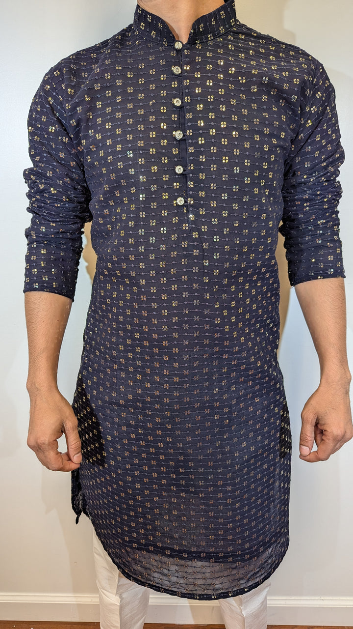 Navy Blue Fancy Kurta