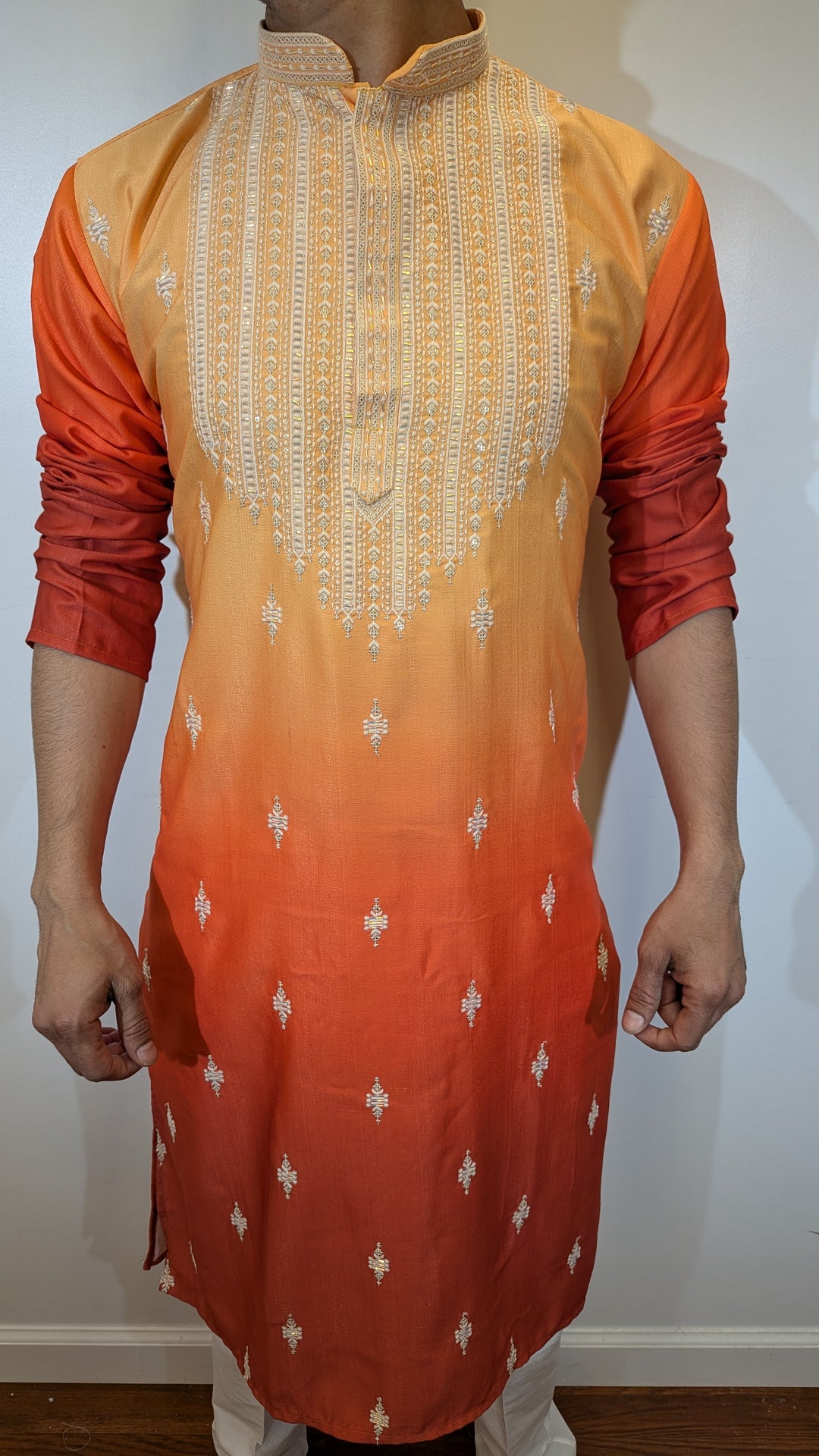 Tangerine Shades Fancy Kurta