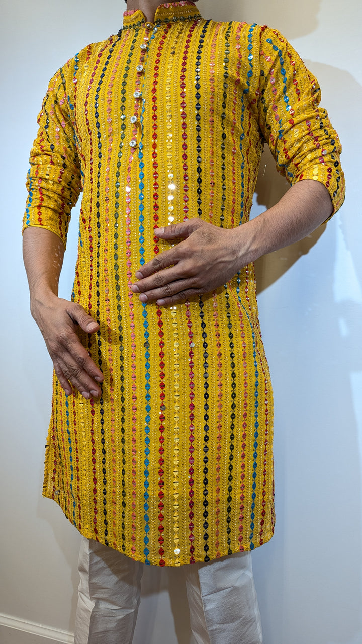 Yellow Fancy Kurta