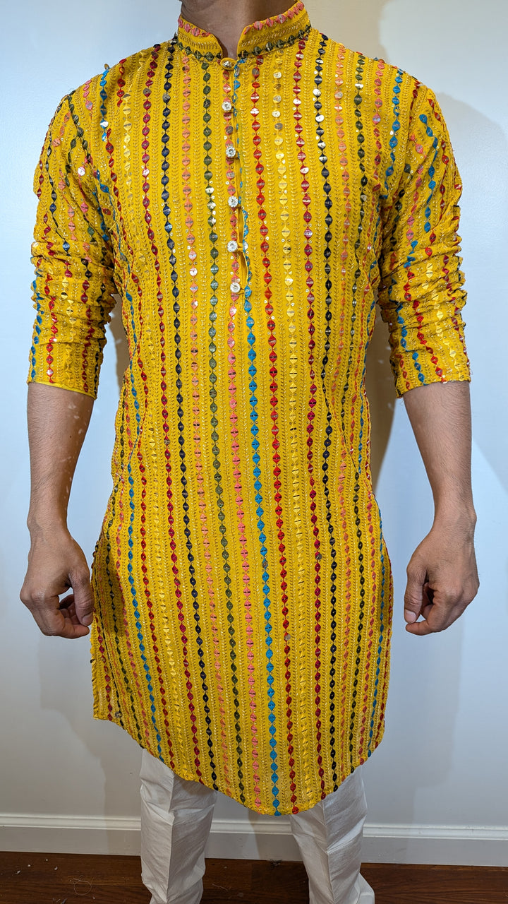 Yellow Fancy Kurta