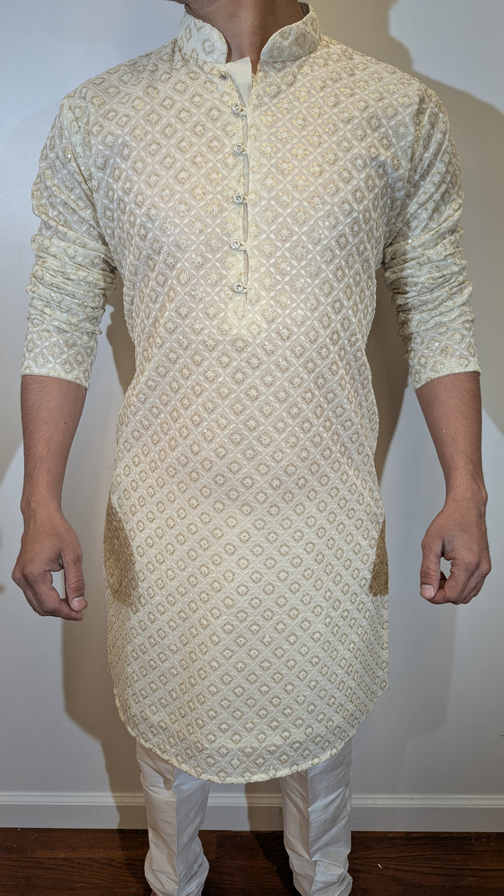 Cream Fancy Kurta