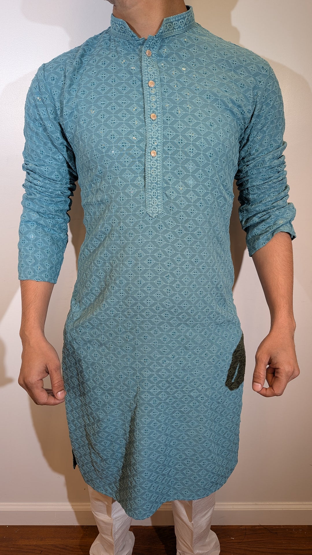 Pine Green Chikan Kurta