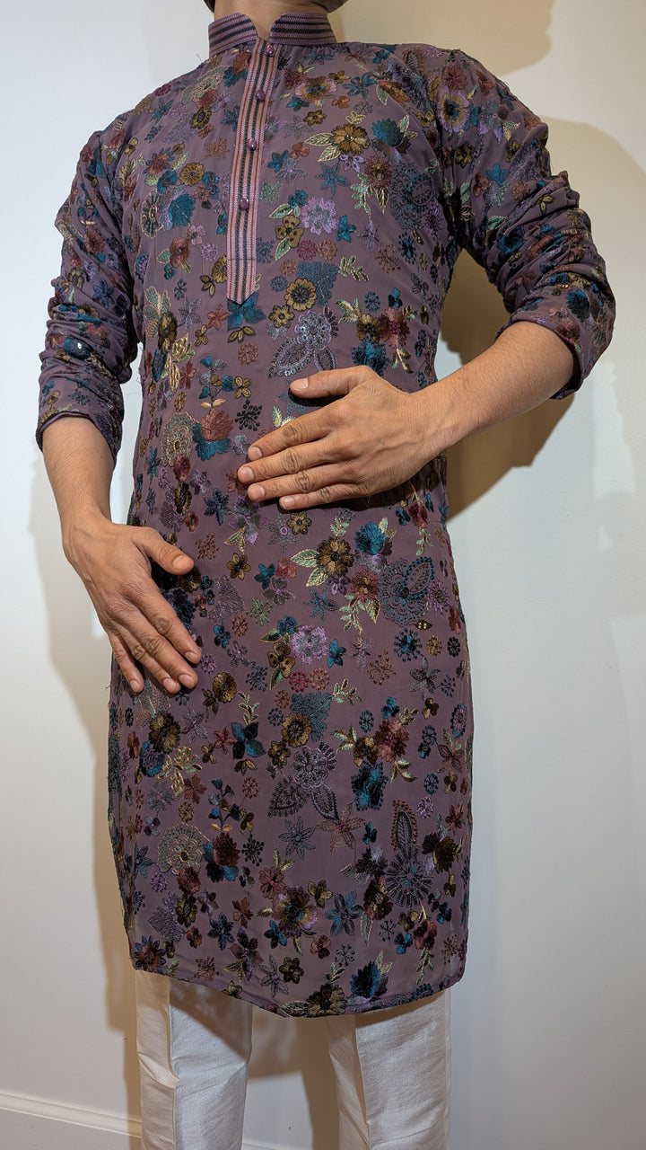 Purple Designer Kurta