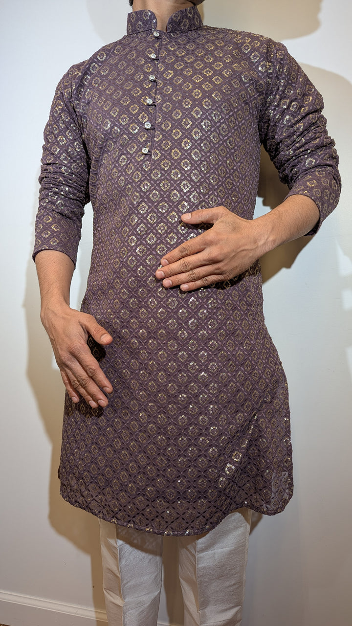 Dark Purple Fancy Kurta