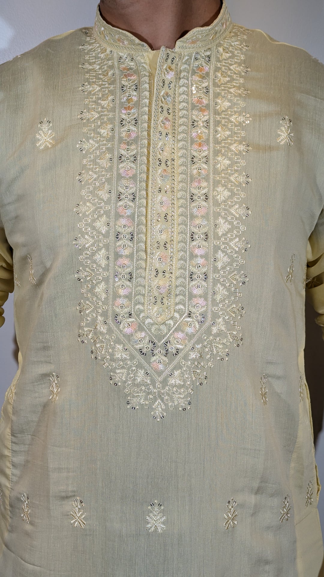 Light Yellow Fancy Kurta