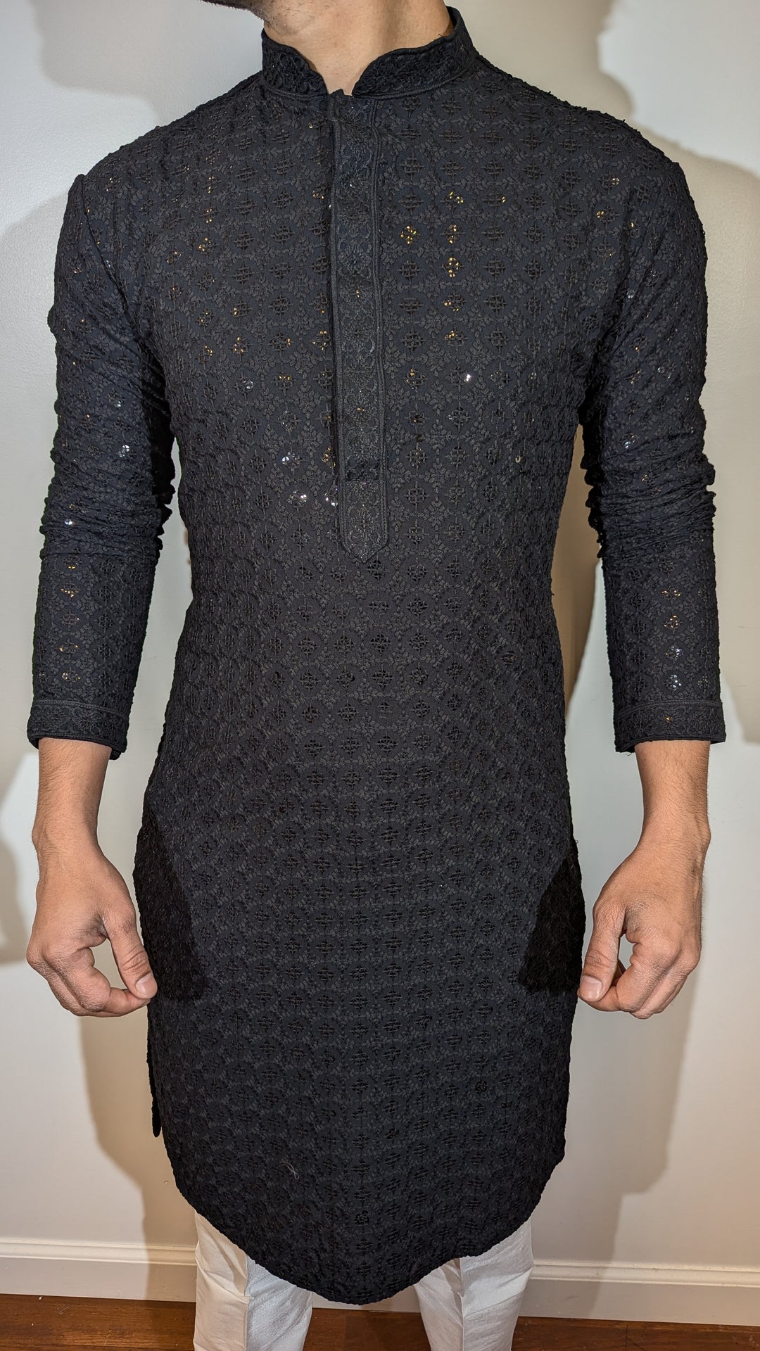 Black Chikan Kurta