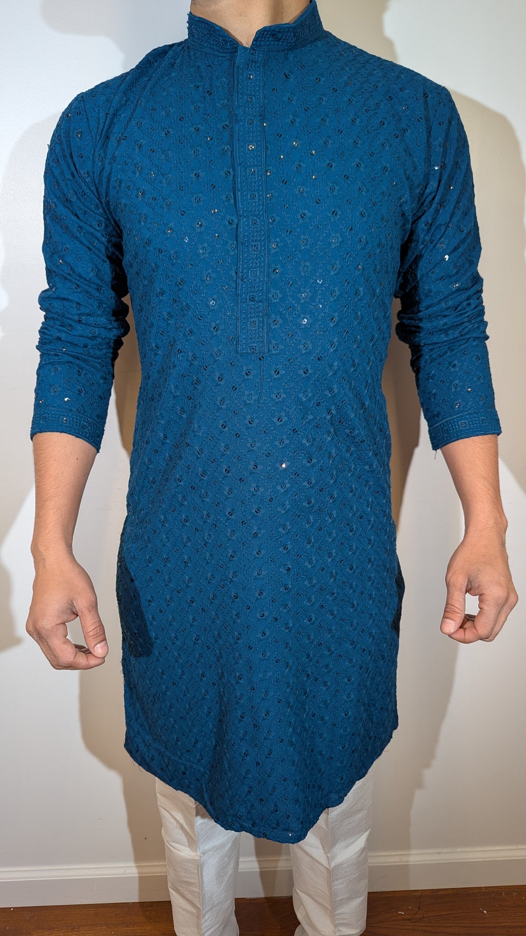 Dark Teal Blue Kurta