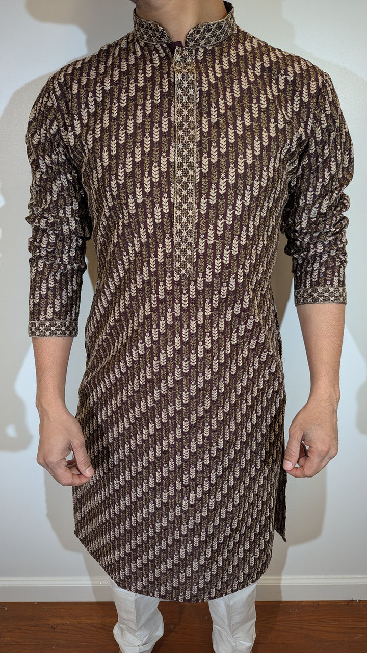 Maroon Fancy Kurta