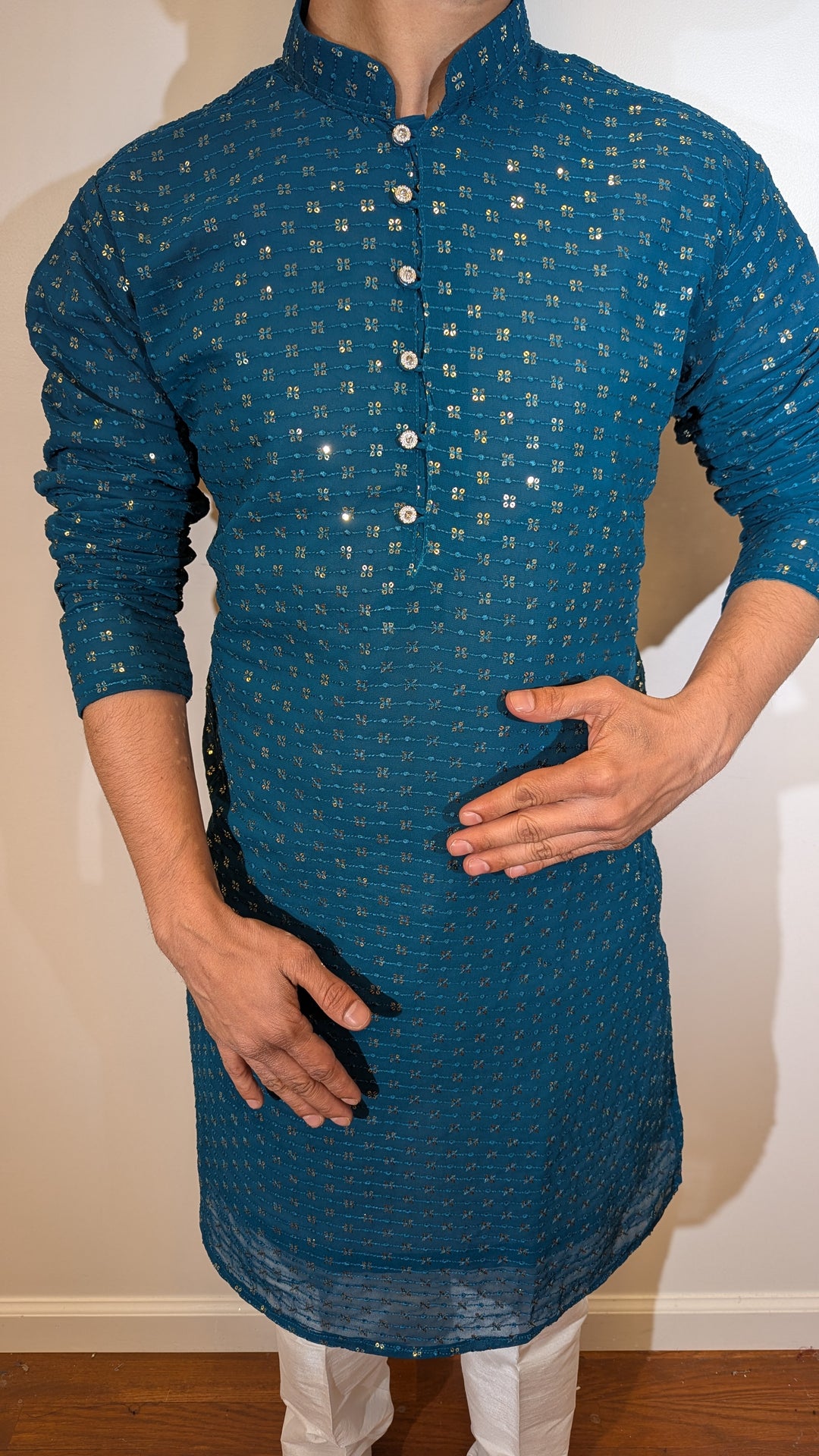 Teal Fancy Kurta