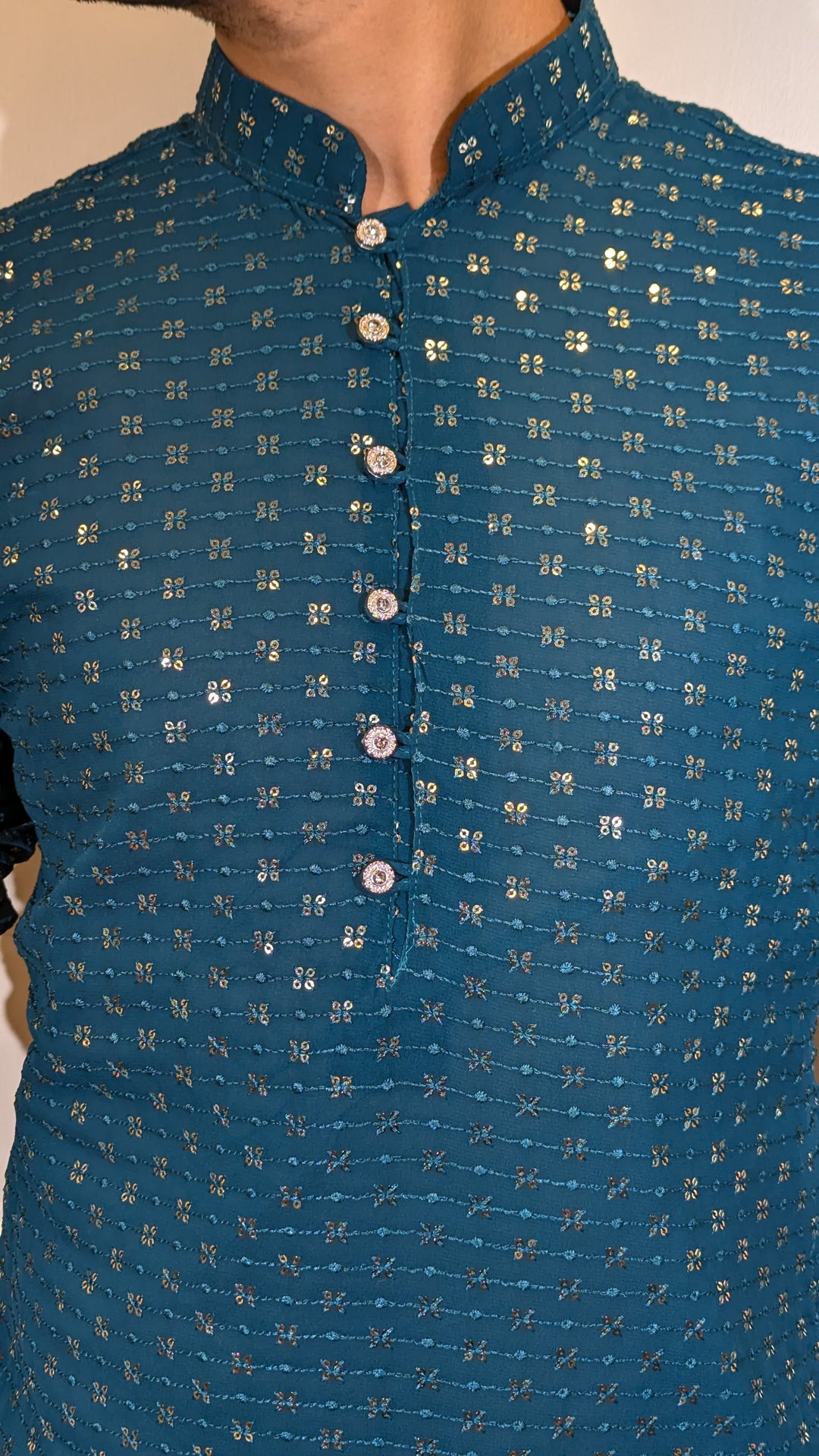 Teal Fancy Kurta