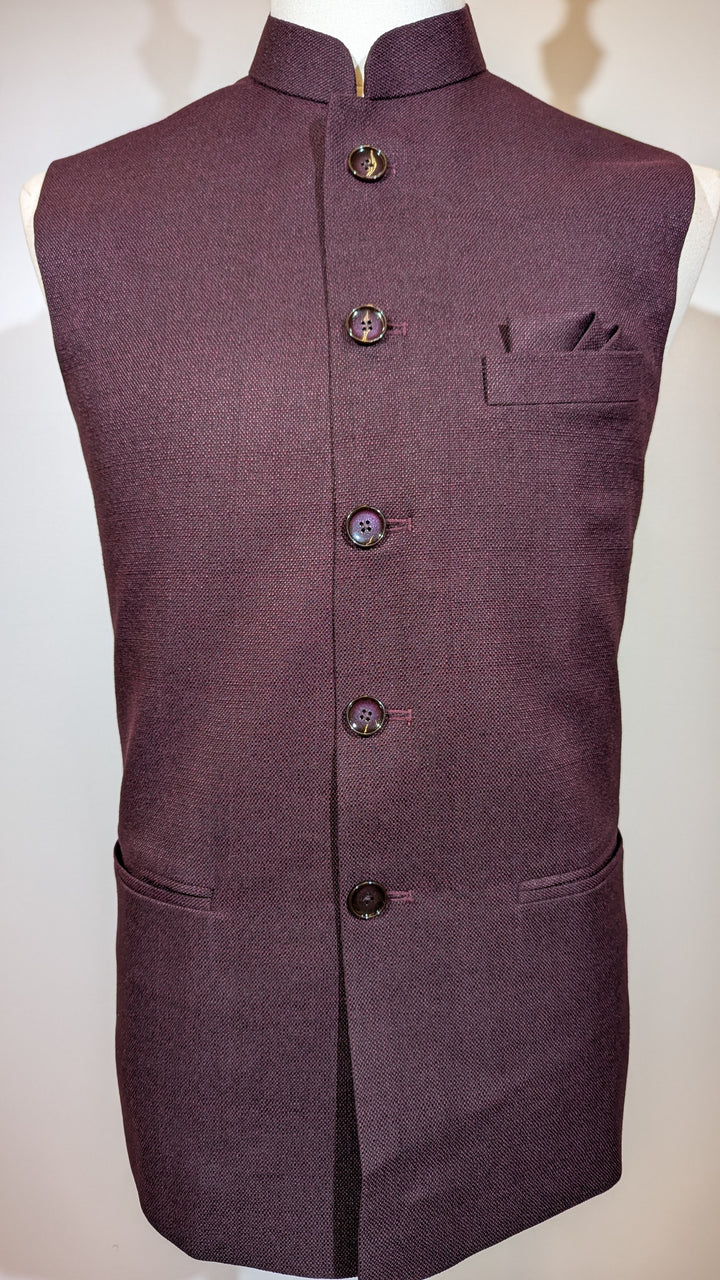 Burgandy Fancy Vest