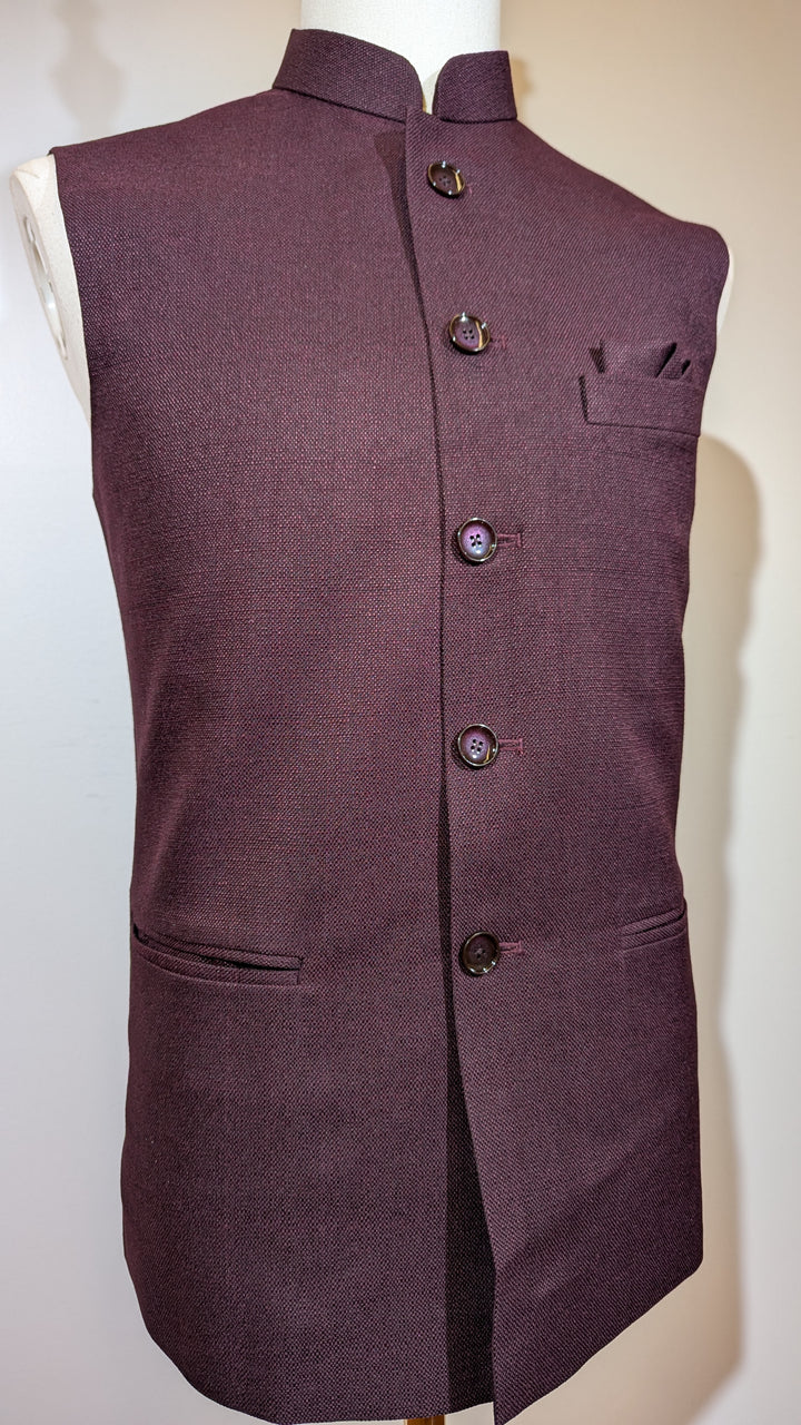 Burgandy Fancy Vest