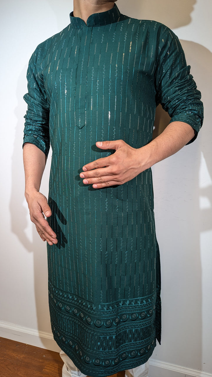 Dark Green Fancy Kurta