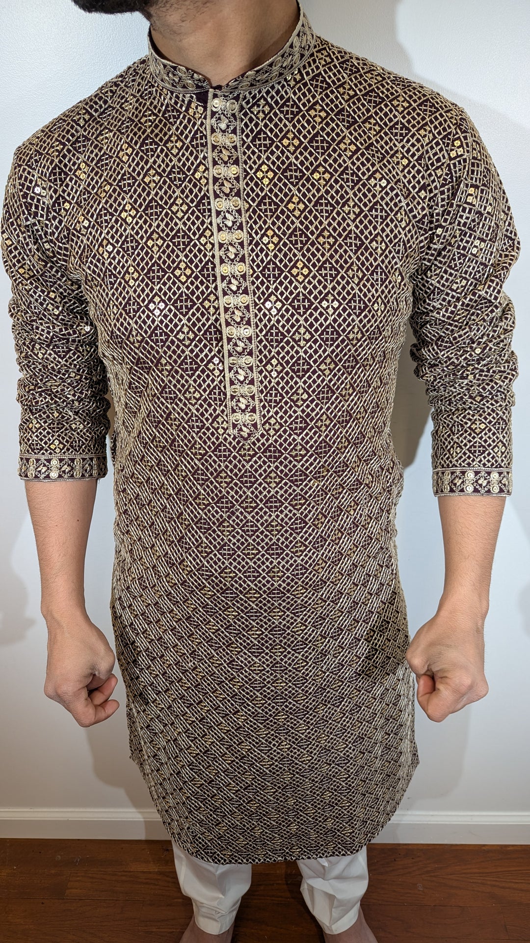 Wine Designer Kurta