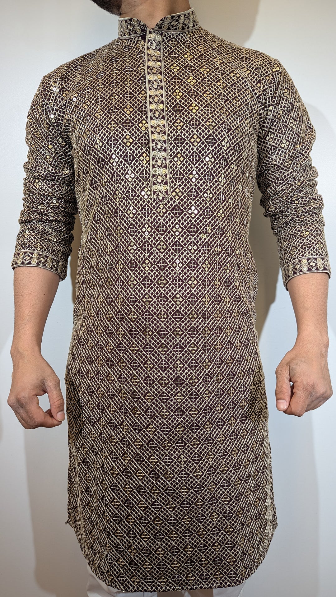Wine Designer Kurta
