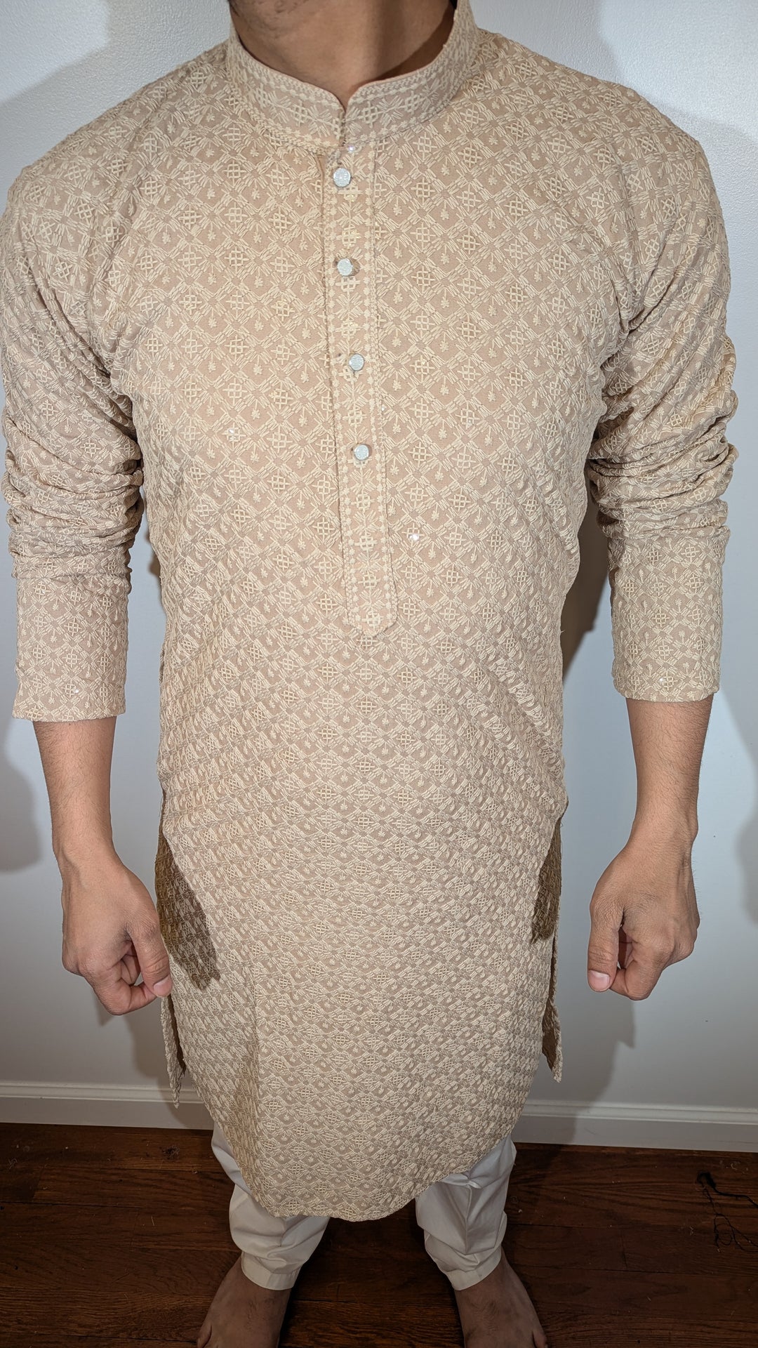 Light Brown Chikan Kurta