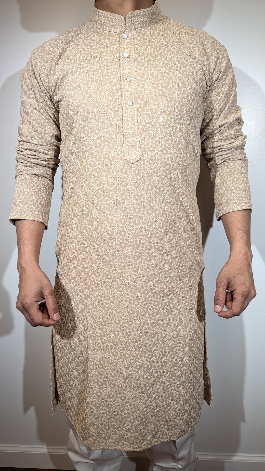 Light Brown Chikan Kurta
