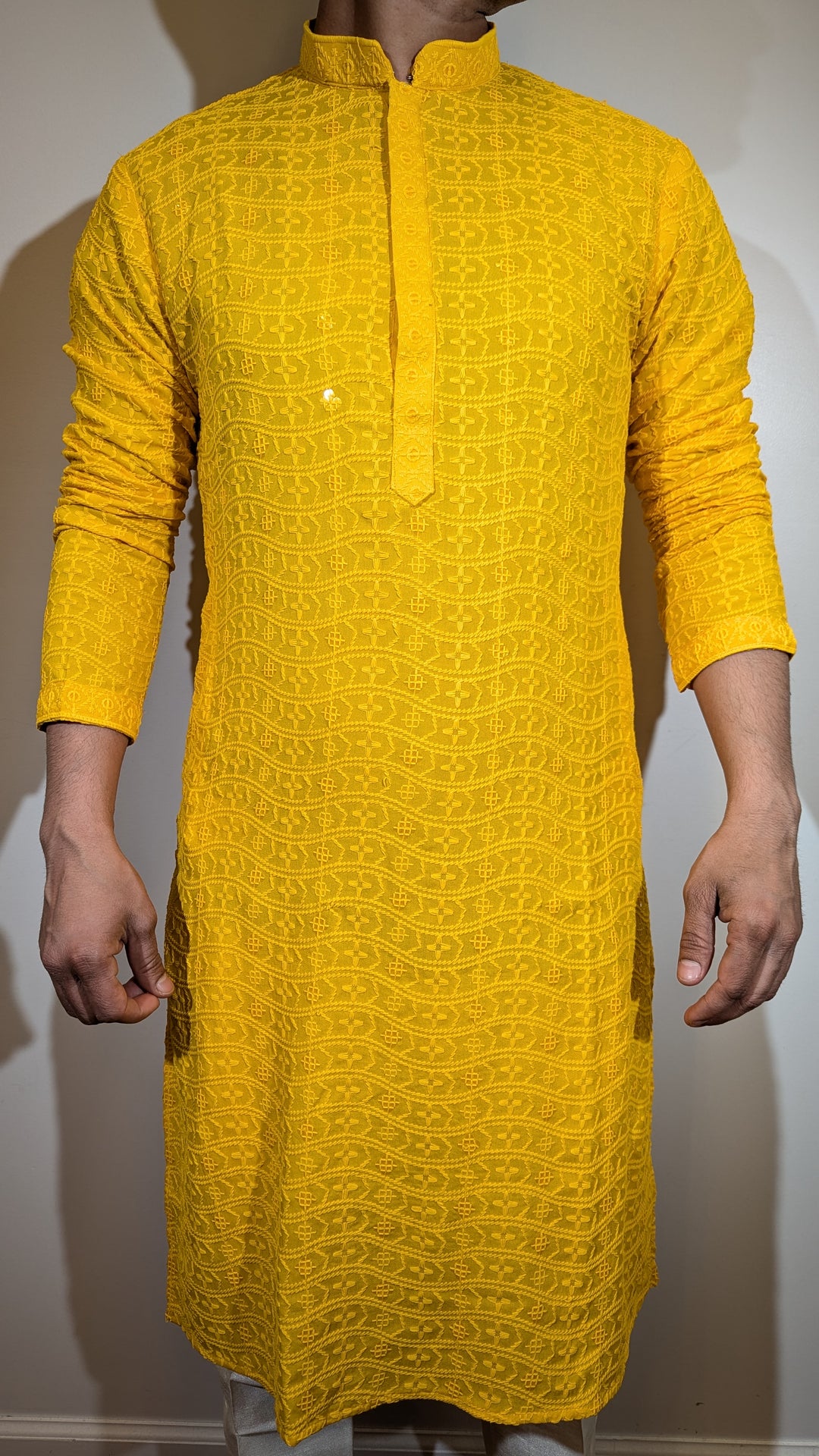 Yellow Chikankari Kurta