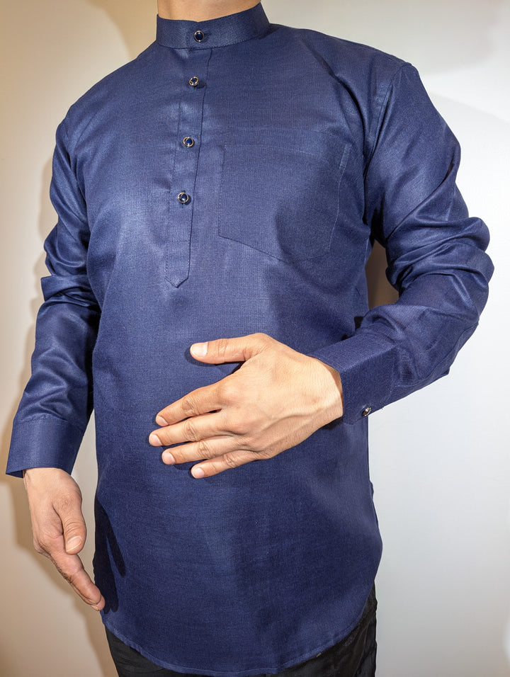 Navy Blue Short Kurta