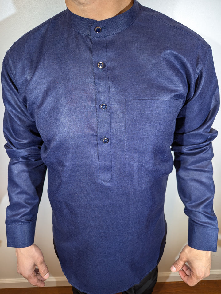 Navy Blue Short Kurta