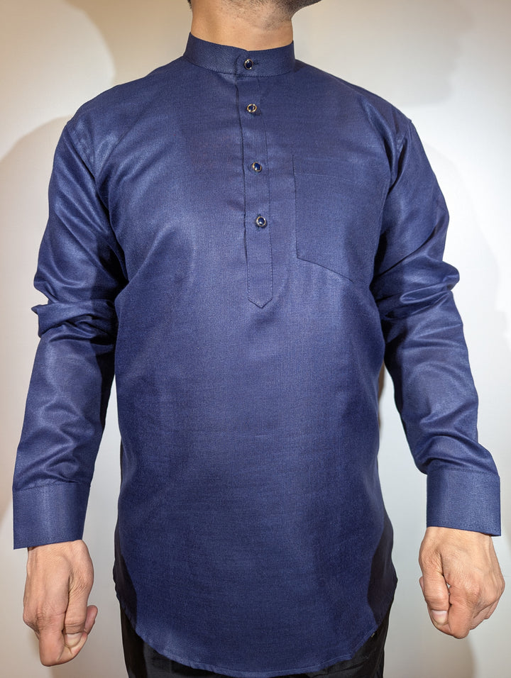 Navy Blue Short Kurta