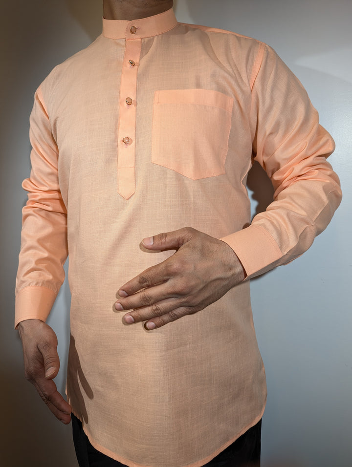 Light Peach Short Kurta