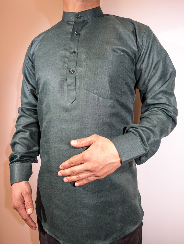 Dark Green Short Kurta