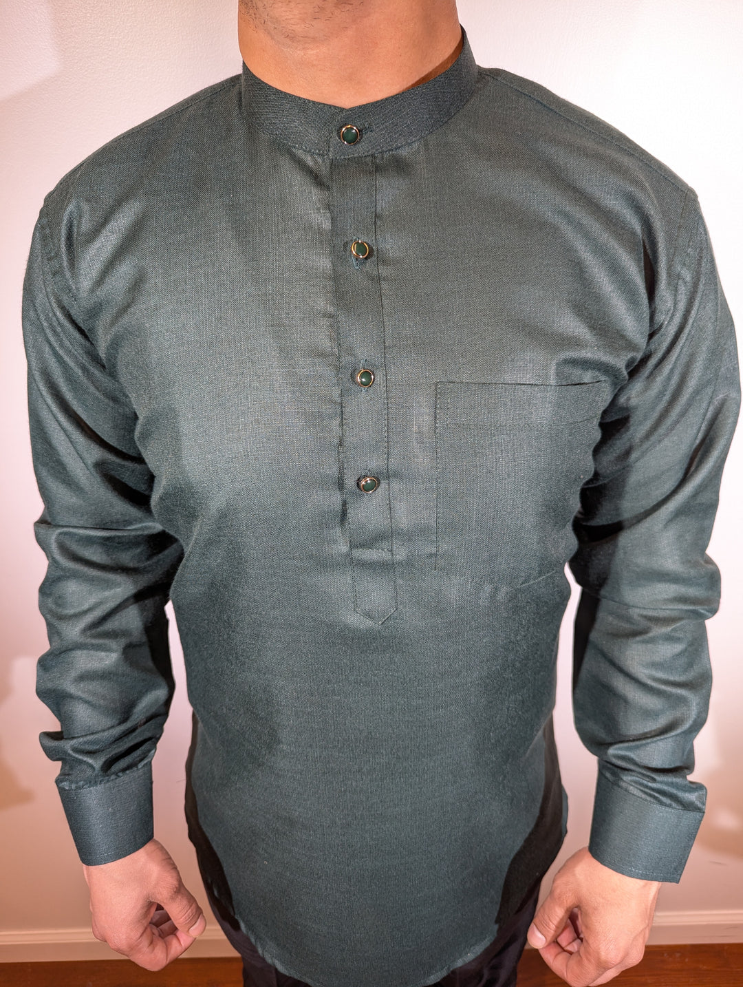 Dark Green Short Kurta