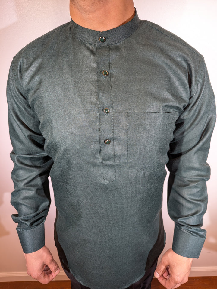 Dark Green Short Kurta