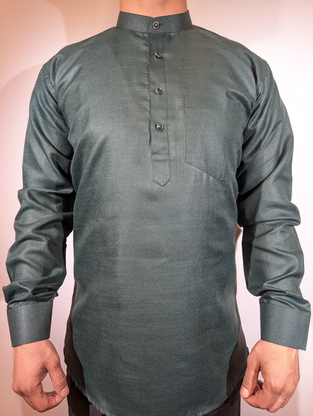 Dark Green Short Kurta