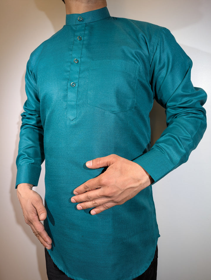 Teal Short Kurta
