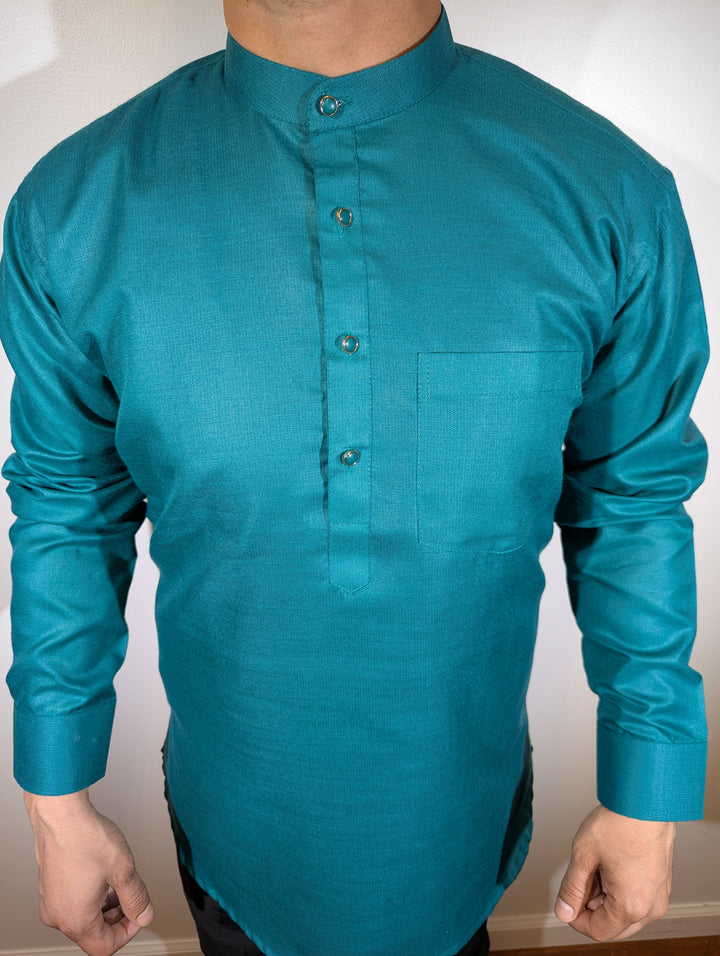 Teal Short Kurta