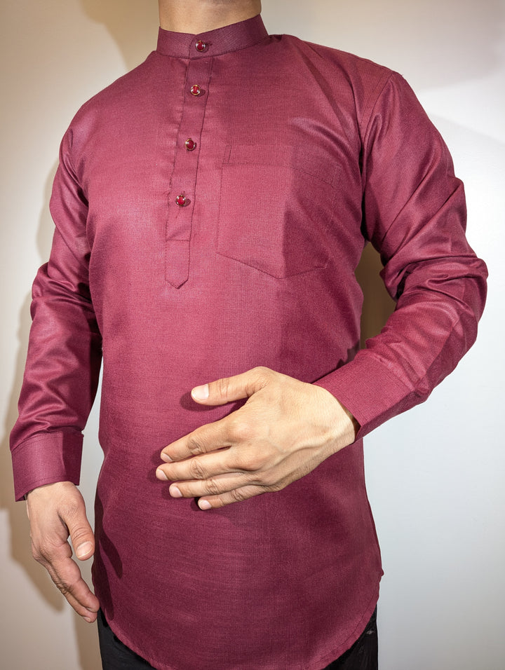 Maroon Short Kurta